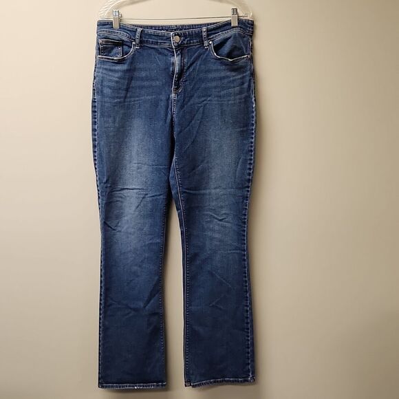 Chico's Platinum Barely Boot Jeans 1.5 - Picture 1 of 10